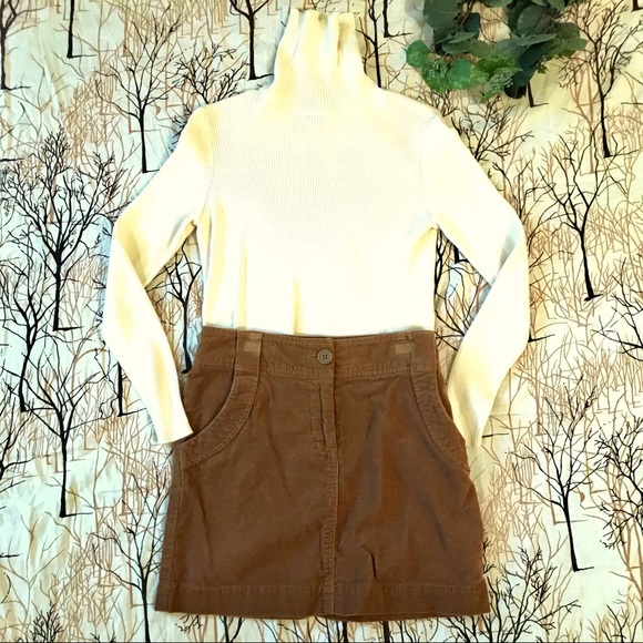 HP🎉 H&M Brown Caramel Corduroy Mini Skirt Size 6 - Picture 2 of 11